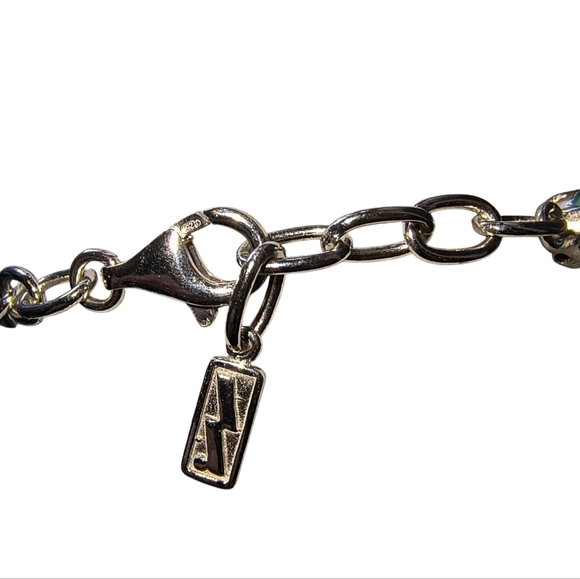 Sleeping Beauty Turquoise & Sterling Silver Line or Tennis Bracelet - Picture 9 of 12